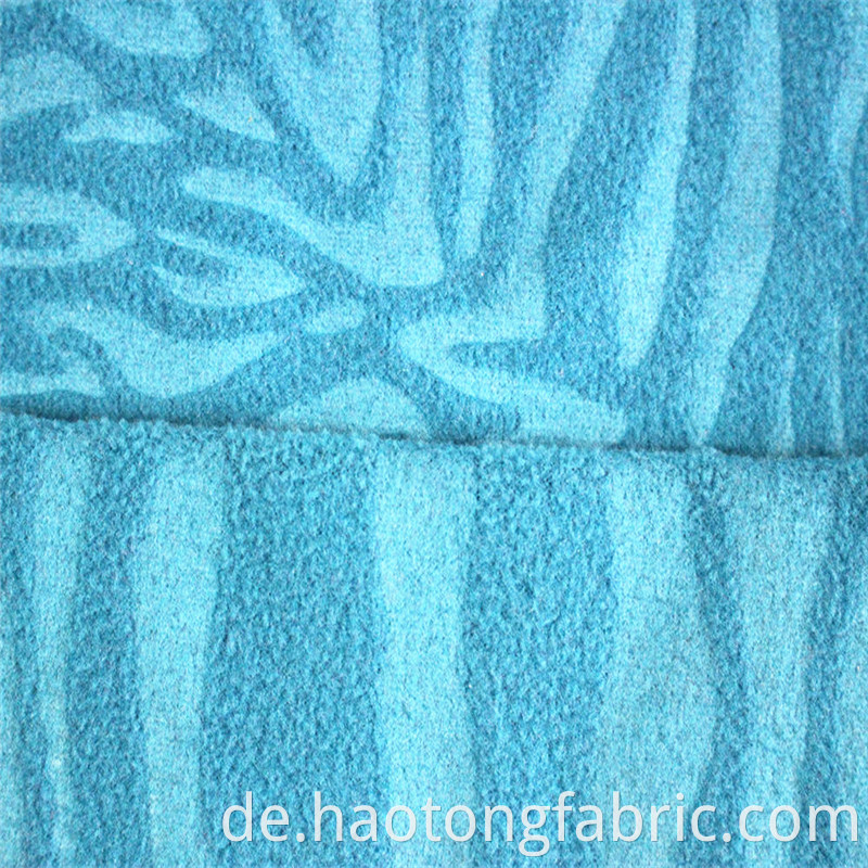 Stripes Embossed Brushed Polar Fleece Cloth